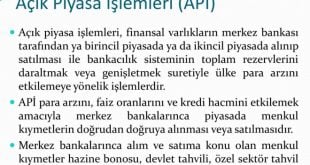 Açık Piyasa İşlemleri - APİ